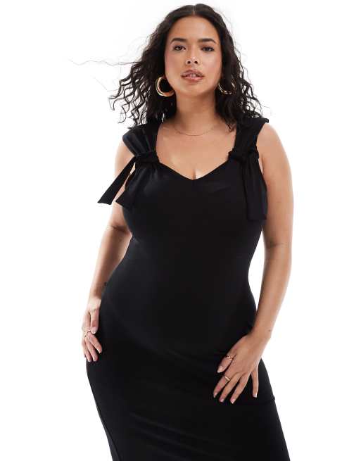 Asos curve black dresses hotsell