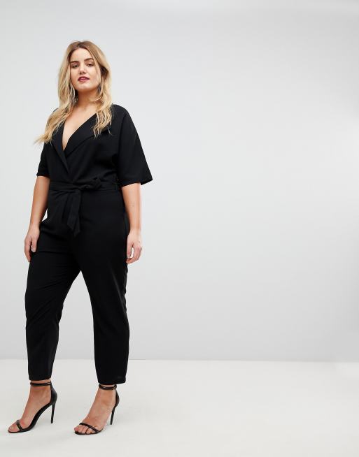 ASOS DESIGN Curve – Kombinezon kopertowy z wszytym paskiem, 4 z 4
