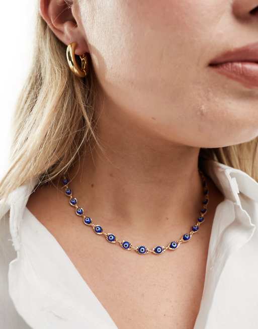 ASOS DESIGN Curve - Korte ketting met geschakelde oogjes in goudkleur