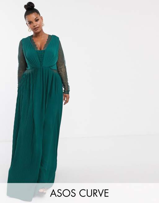 Asos lace maxi dress with best sale long sleeves