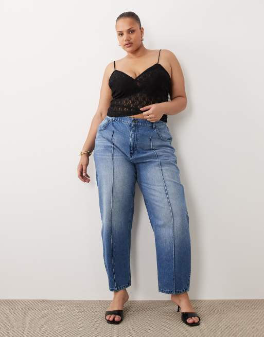 ASOS DESIGN Curve lace cami top in black, 2 of 4