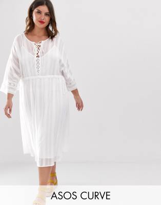 white dress asos curve