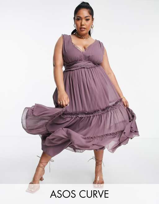 Asos dusty purple dress hotsell