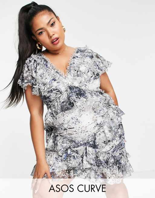 Asos curve lace outlet dress