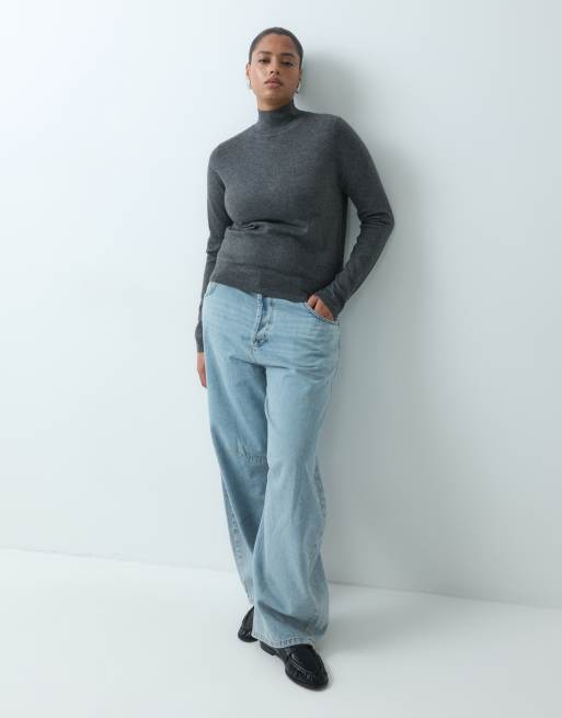 ASOS DESIGN Curve långärmad finstickad polotröja, 4 av 5