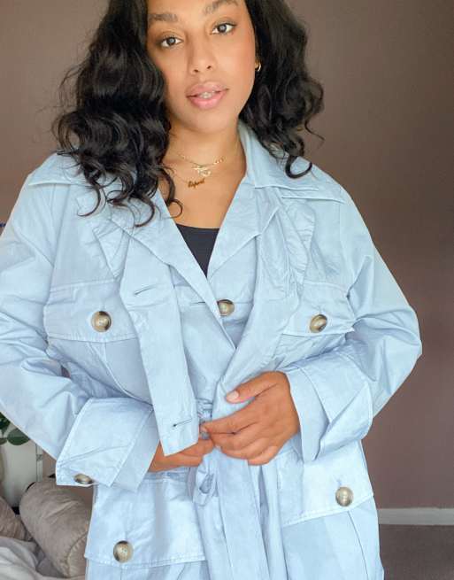 Taffeta trench clearance coat