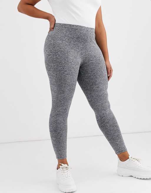 ASOS DESIGN Curve cotton legging in gray heather