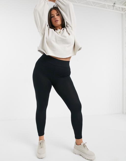 ASOS DESIGN legging with high waist in black