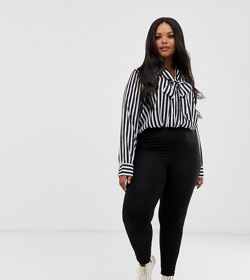 Plus-size leggings by ASOS DESIGN Add them to your everyday line-up High stretch waist Bodycon fit A tight cut to the body