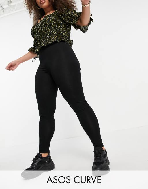 Vænne sig til Så hurtigt som en flash Eventyrer ASOS DESIGN Curve leggings in black | ASOS