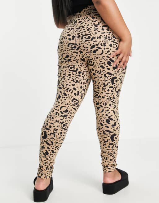 Schrijf een brief Becks Avonturier ASOS DESIGN Curve leggings in leopard print | ASOS