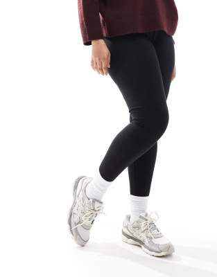 ASOS DESIGN Curve - Leggings super doux en coton modal-Noir