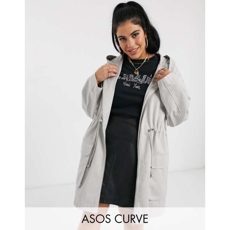 Asos curve parka online