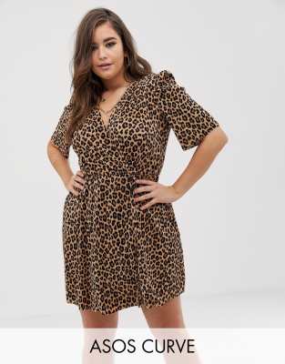 asos leopard dress