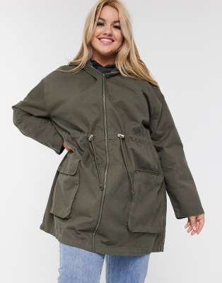 asos curve parka