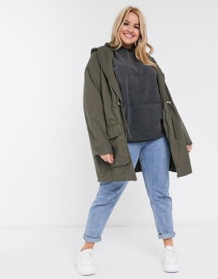 asos curve parka