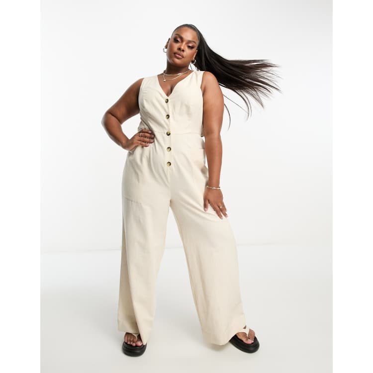 Linen store jumpsuit asos