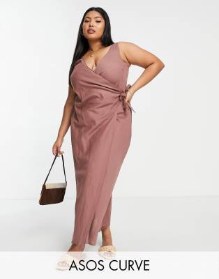 wrap maxi dress sleeveless