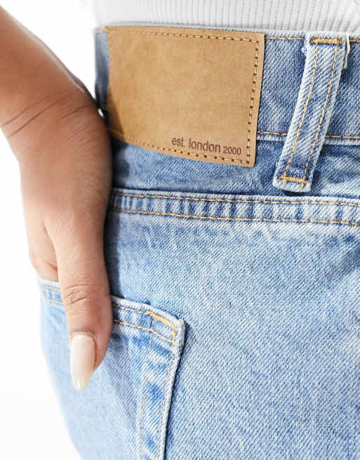 ASOS DESIGN Curve – Ljusblå jeans med raka ben och bekväm stretch, 5 av 5