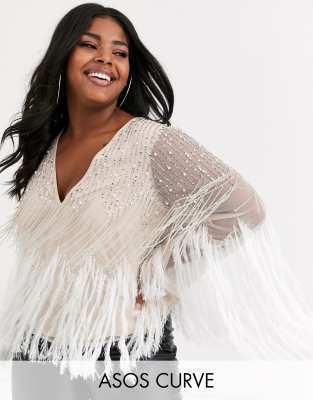 asos feather top