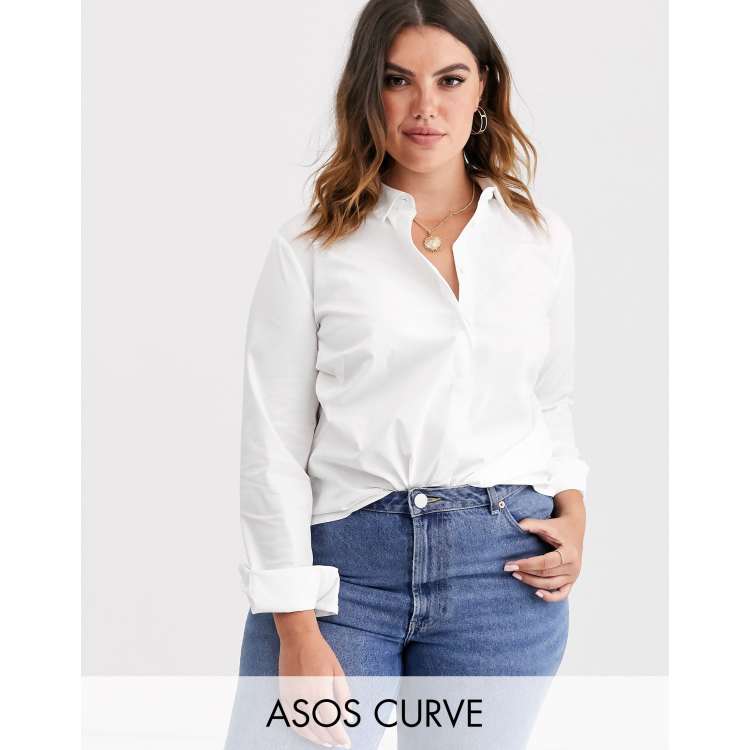 Asos long 2024 white shirt