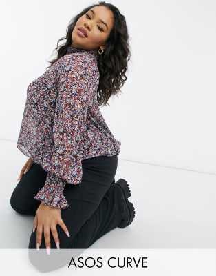 asos plus size blouses