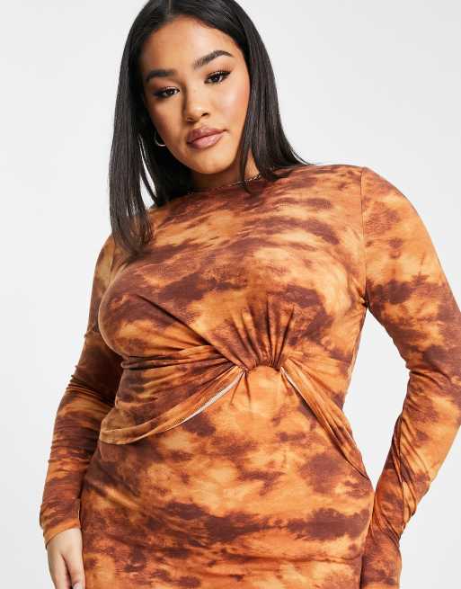 Tie-dye dress with knot detail - Woman