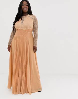 asos lace maxi dress with long sleeves