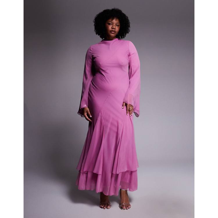 curve holiday dresses Long Sleeve Next Curve Dresses Ever-Pretty Plus Size Empire Waist A-Line  V-Neck Holiday