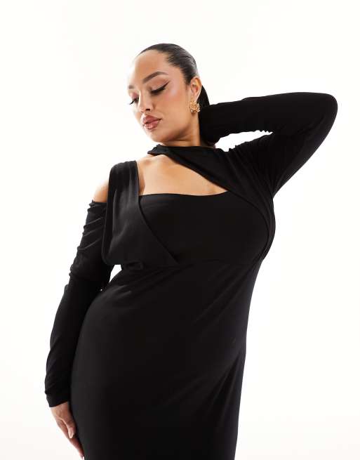 Plus Size Women Dress Custom Fashion Long Sleeves Bodycon Women