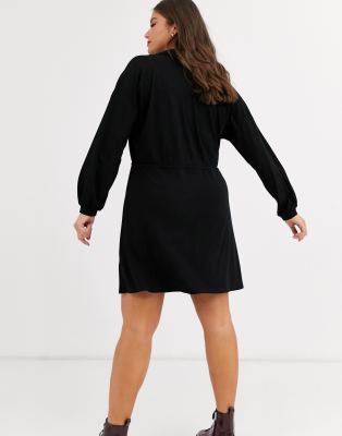 asos curve black dress