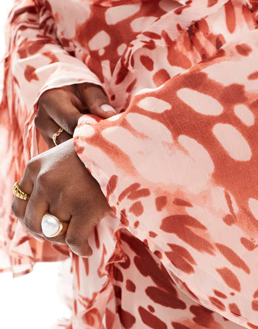 Asos red leopard dress clearance