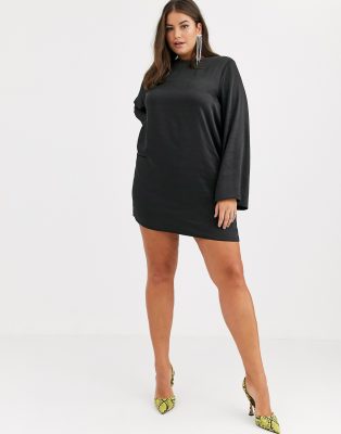 satin shift mini dress