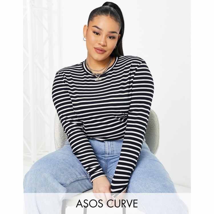 Striped t shirt asos sale