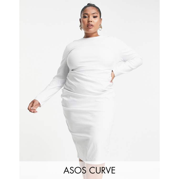 Asos plus size store white dress