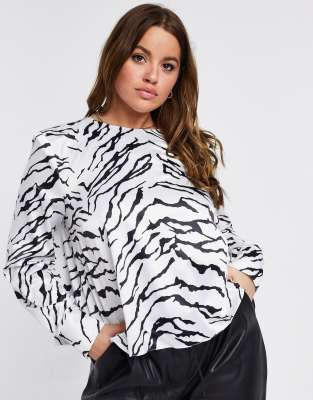 asos zebra print top