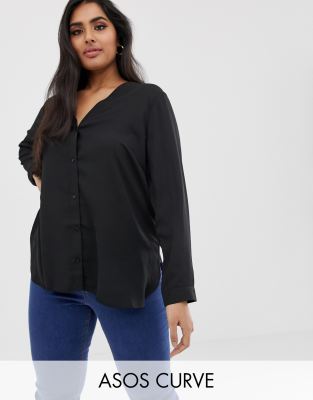 asos plus size blouses