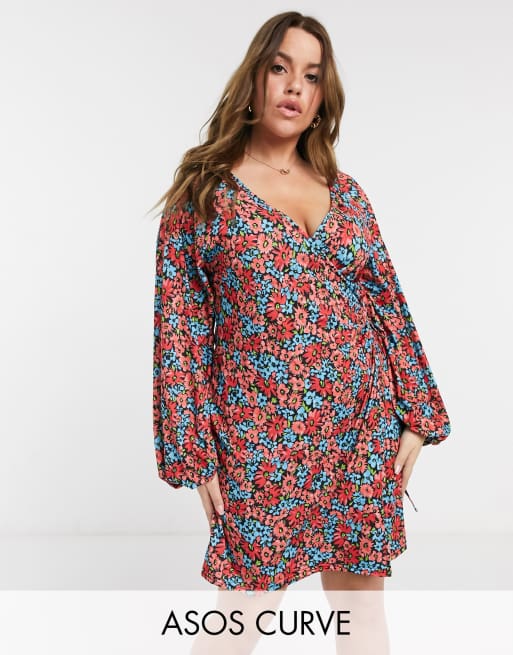 Asos curve floral outlet dress