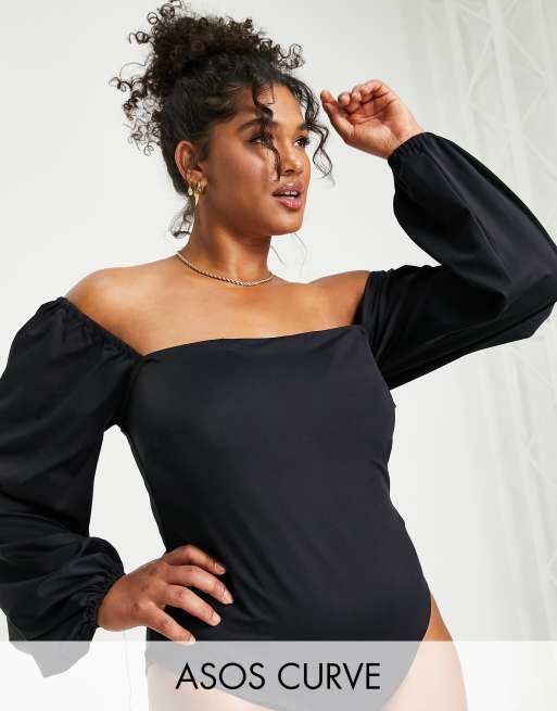 Asos long clearance sleeve swimsuit