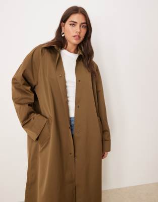 Asos Curve Asos Design Curve Longline Car Coat Trench
