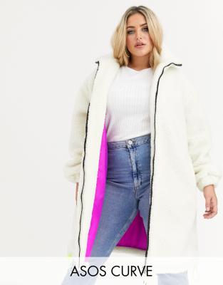 asos neon coat