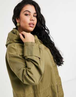 asos khaki parka