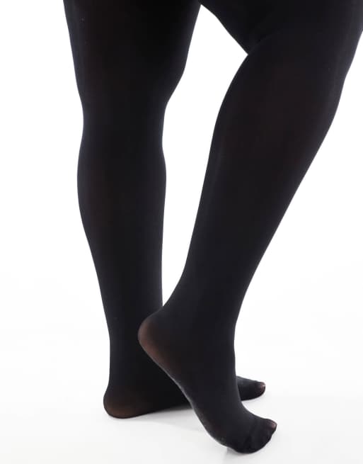 ASOS DESIGN Curve - Lot de 2 collants 60 deniers ultra stretch - Noir, 3 de 4