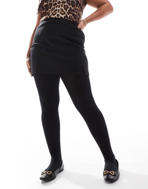 ASOS DESIGN Curve - Lot de 2 paires de collants 90 deniers ultra stretch - Noir - BLACK, 3 de 4