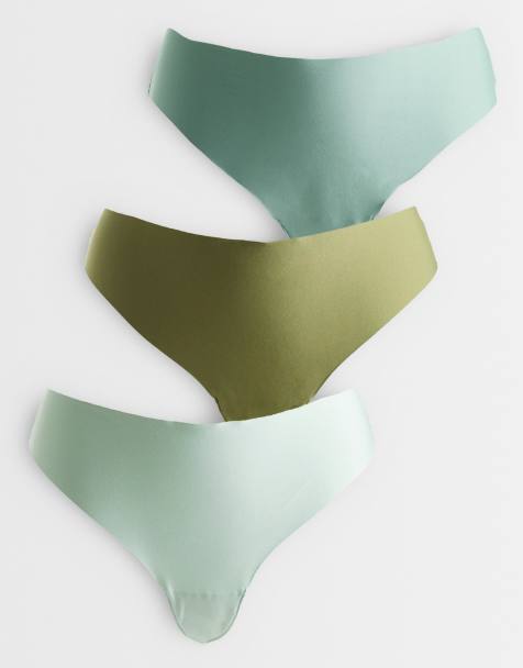 ASOS DESIGN Curve - Lot de 3 strings anti-démarcations - Vert - view 1