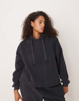 Asos Curve Asos Design Curve Lounge Cuddly Oversized Hoodie & Sweatpants Set In Blue