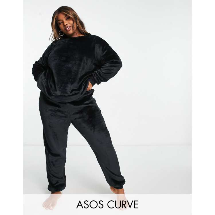 Women's Beautifully Soft Fleece Lounge Jogger Pants - Stars Above™ Charcoal  Black Xs : Target