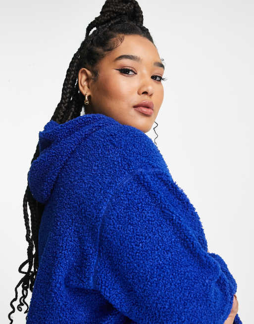 ASOS DESIGN lounge yeti faux fur sweat & brushed rib legging set