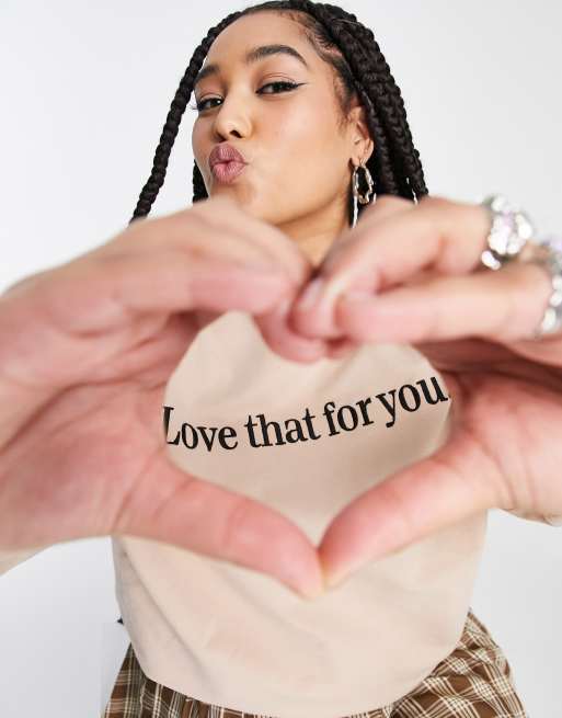 ASOS DESIGN Curve love that for you sweat in natural, 3 of 4