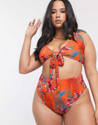 plus size high leg bikini